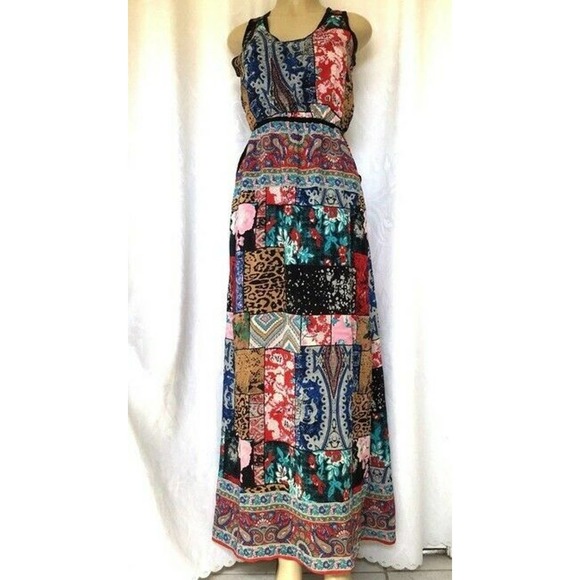 Tolani Anthropologie Boheme Dress silk Maxi Multi - Picture 2 of 6